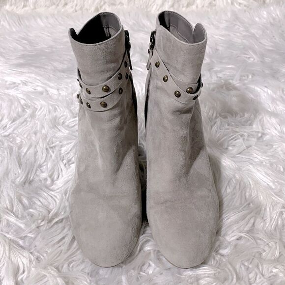 🟢3 items for $20—//BP Kolo Suede Leather Bootie Studded Ankle Strap Flared Heel - Picture 5 of 12